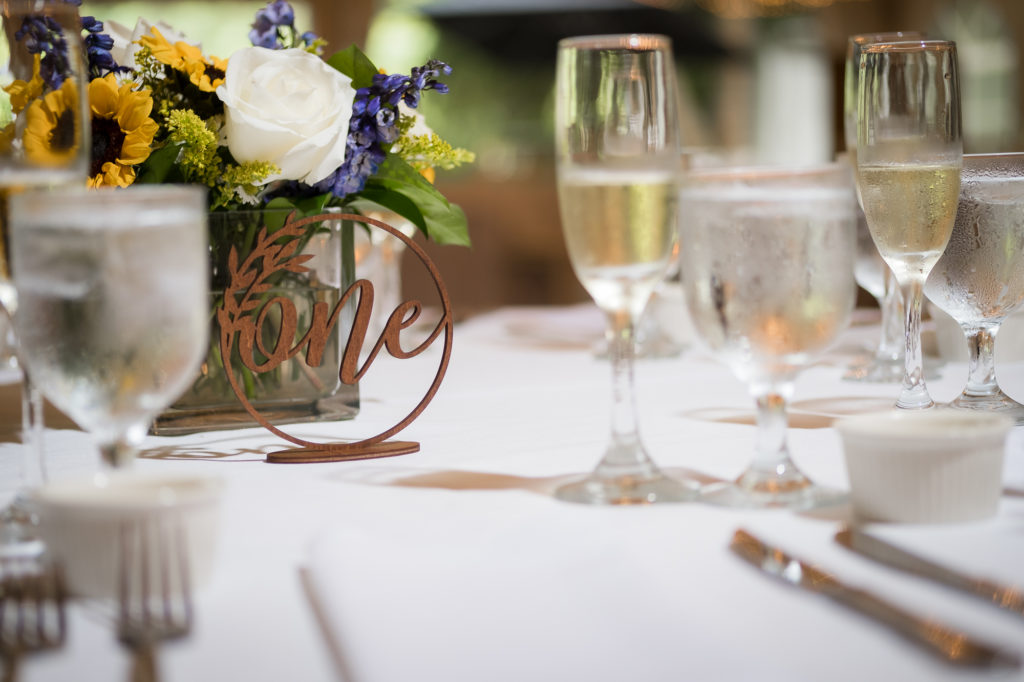 Sunflower Themed Wedding | Elkridge Furnace Inn | table decorations