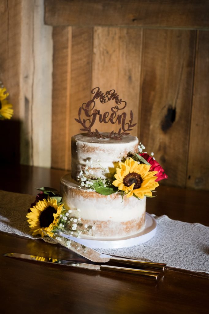 cake at Wyndridge Farm Wedding