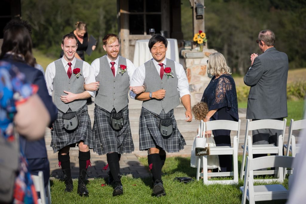 groomsmen at Wyndridge Farm Wedding